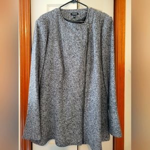 Torrid Gray wool zip up Coat